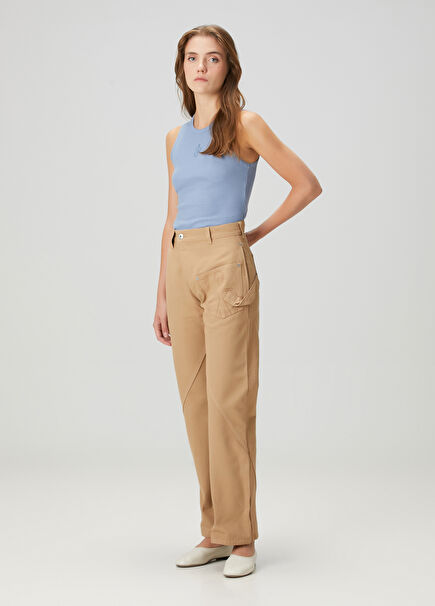 Twisted Workwear Bej Pantolon