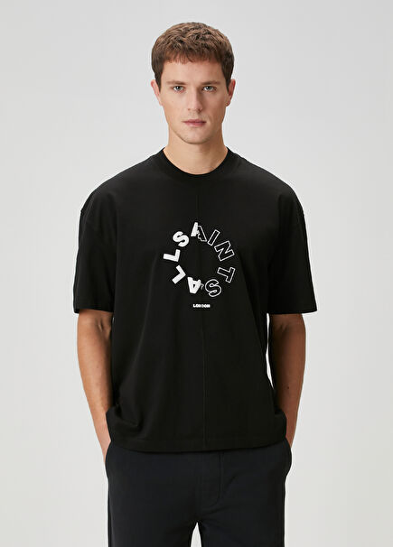 Black Logo Detailed T-Shirt