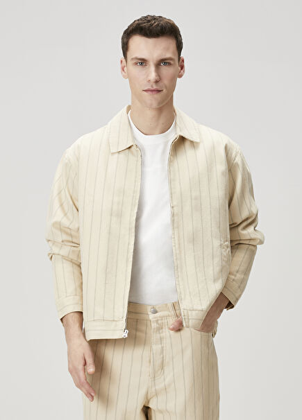 Beige Denim Jacket