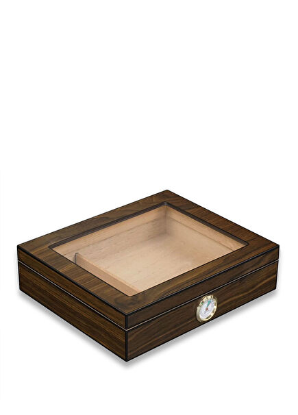 Glazed Humidor Walnut 25's Cigar Box