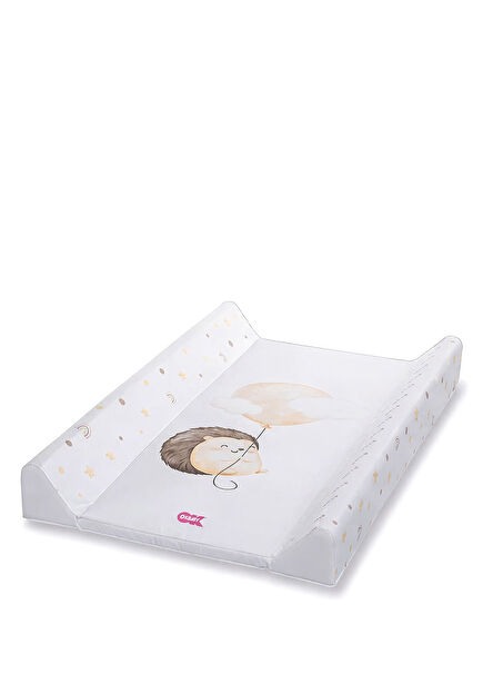 Fluffy White Height Measuring Baby Changing Mat