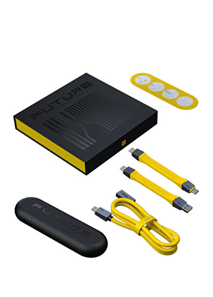 The Future 4-in-1 USB-C to USB-C Modüler Uzayabilen 40Gbps 8K Destekli 240W PD 3.1 USB4 Süper Hızlı Şarj/Data Kablo Seti