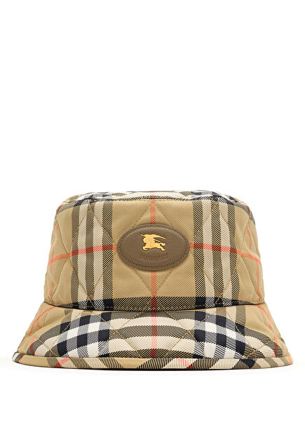 Burberry Quilted Horseshoe Bucket Men's Beige Hat