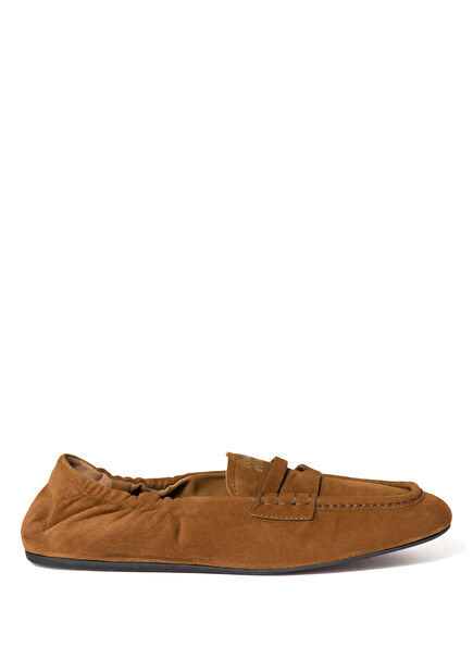 Ruches Brown Suede Women's Loafers