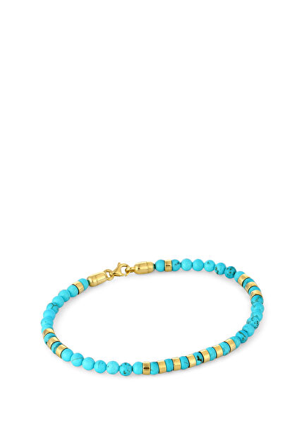 Gem Stone Men's 14K Gold Bracelet