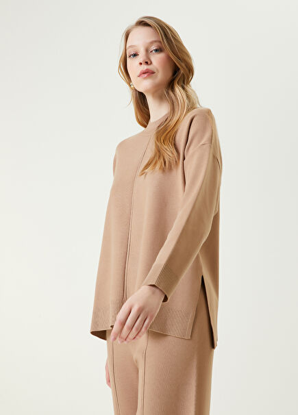Camel Ribbed Sweater