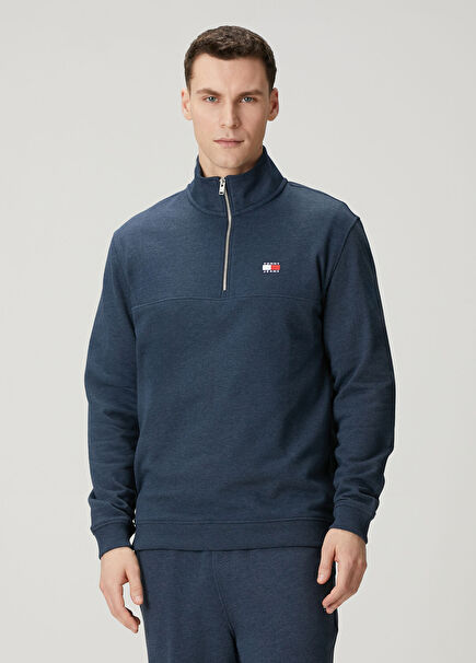 Blue Collar Zipper Sweatshirt
