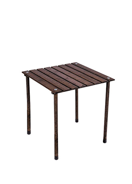 Wood Anthracite Folding Roll Camping Table