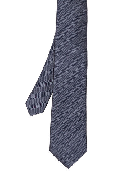 Gri Desenli İpek Kravat