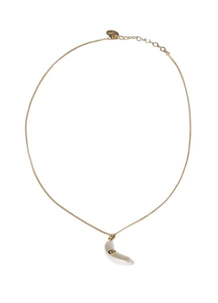 Gold Color Silver Metal Women's Necklace With Pendant