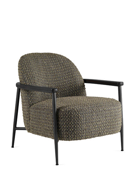Meder Green Wooden Armchair Black Metal Armchair 