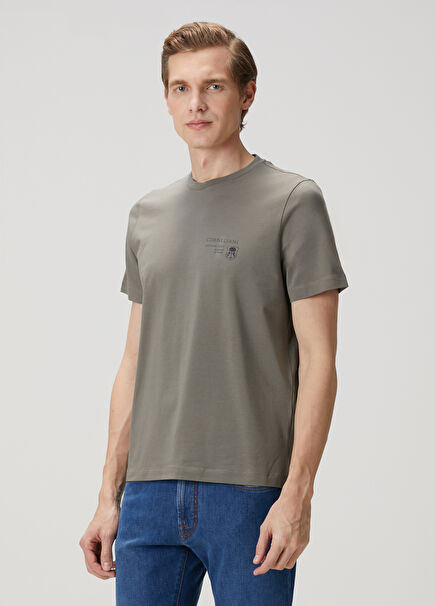 Green Logo Printed T-Shirt