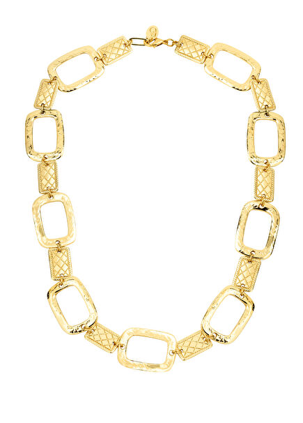 Golden Frame Kadın Altın Kaplama Kolye