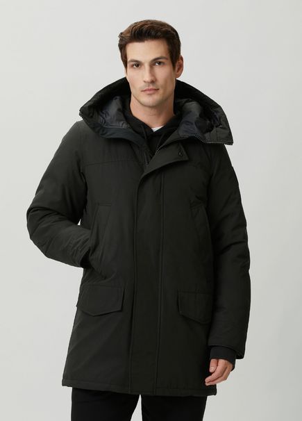 Langford Black Hooded Parka
