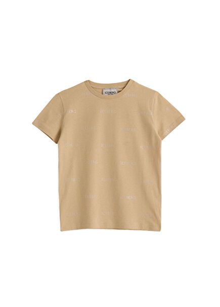 Kum Rengi Erkek Çocuk Kısa Kollu T-shirt