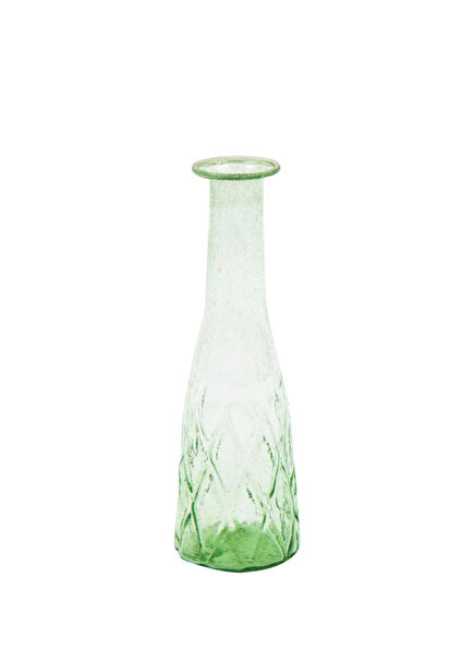 Green Glass Vase 18x8 cm