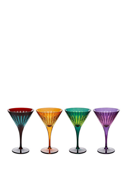 Colorblocked 4lü Kadeh Seti