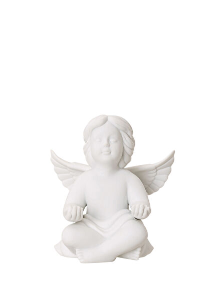 Meditating Angel White Porcelain Trinket 15 cm
