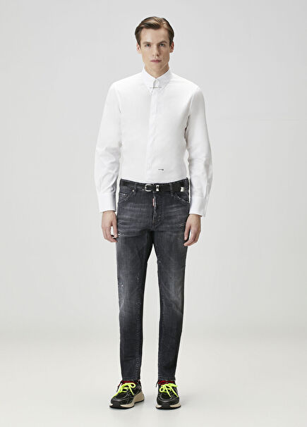 Black Fog Wash Teddy Jean Pantolon