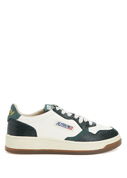 Medalist Beyaz Yeşil Kadın Deri Sneaker