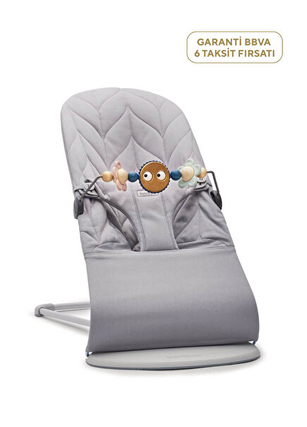 Bliss Petal Woven Grey Baby Carrier with Pastel Toy