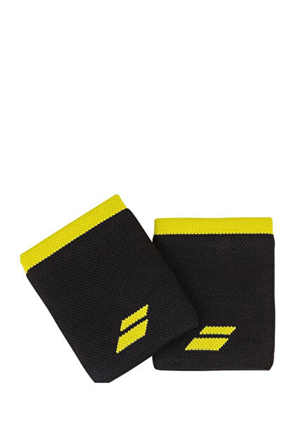 Logo Wristband Sarı Siyah Unisex Spor Bileklik