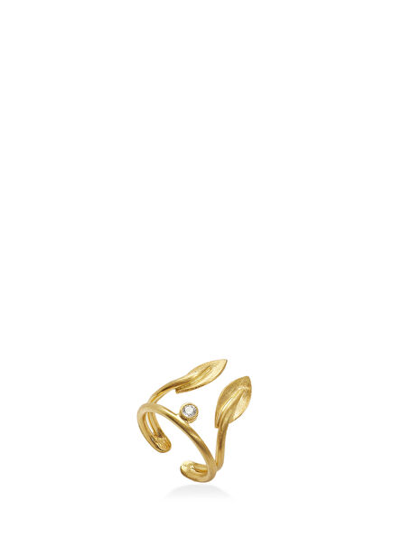 Lace Pattern Golden Plated Gold Color Women's Ring