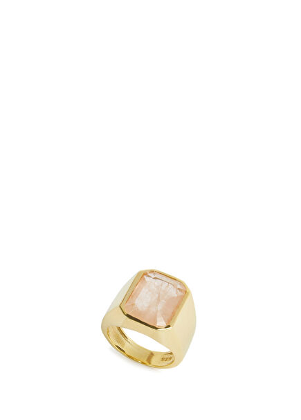 Rita Pink Stone Gold Plated Women's Ring