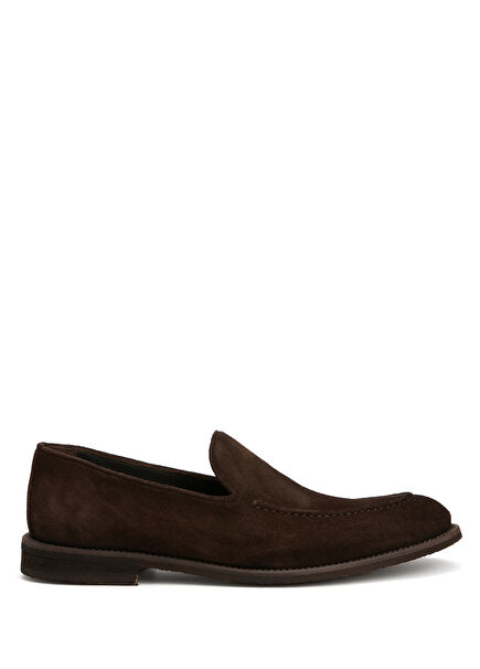 Dark Brown Men's Suede Loafer