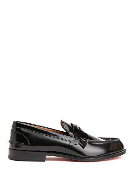 Black Mens Leather Loafer