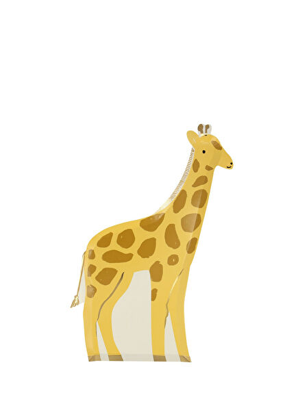 Zürafa Temalı 8'li Kağıt Parti Tabağı 