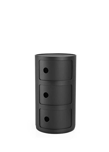 Componibili Matte Black 3-Section Module