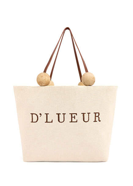 Le Soléil Tote Beige Women's Beach Bag
