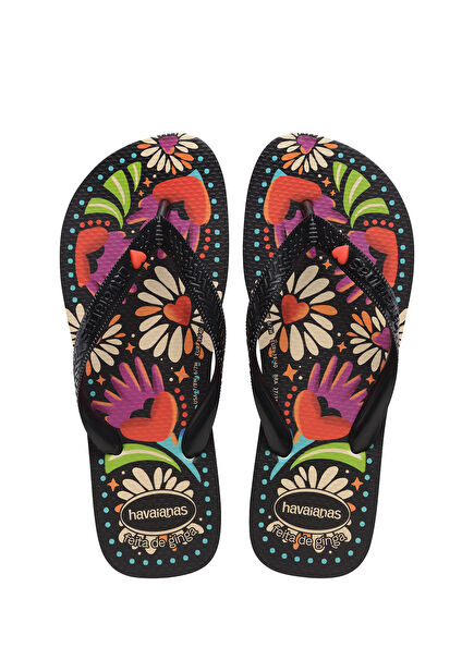 Begonia Coracao Black Women's Beach Slippers