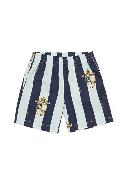 Navy Blue White Baby Boy Shorts