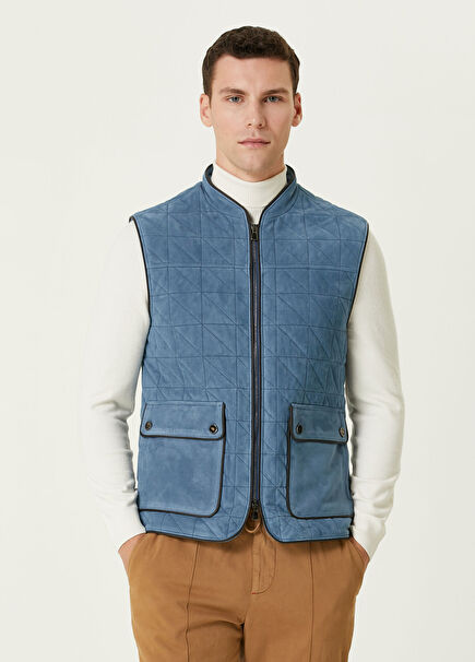 Light Blue Quilted Vest