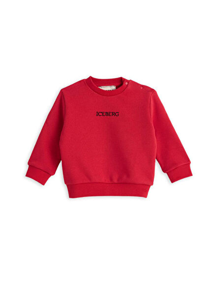 Red Printed Unisex Baby Sweatshirt
