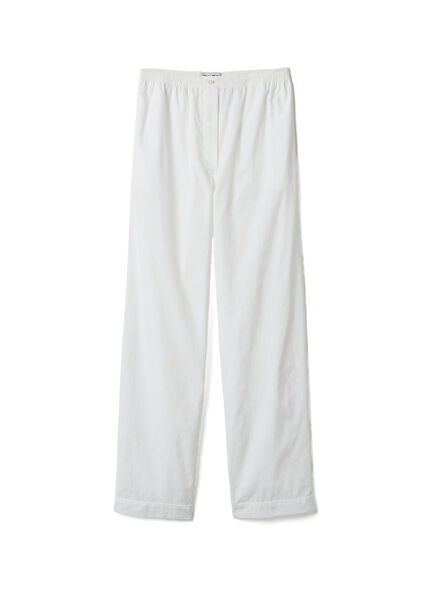 Poplin White Pajama Pants