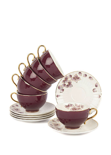 Plum Porselen 6'lı Çay Fincanı Seti