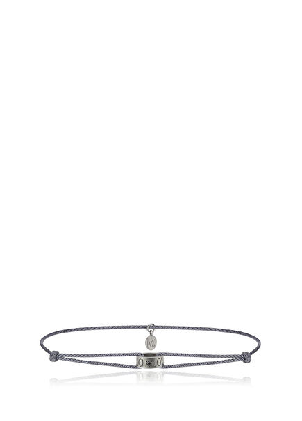 Joy Miracle Luck Men's Bracelet with Black Diamonds 925 Sterling Silver Drawstring Jewels