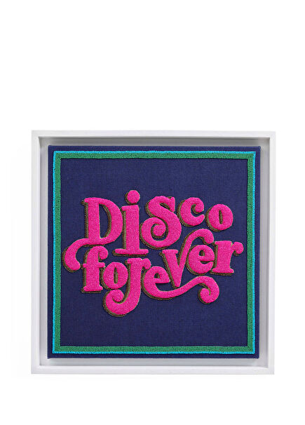 Disco Forever Beaded Blue Wall Ornament