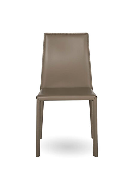 Yespica Low Back Taupe Armless Dining Room Chair