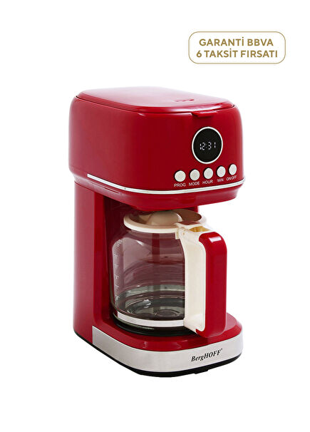 Gem Retro 15 Cups Red Filter Coffee Maker