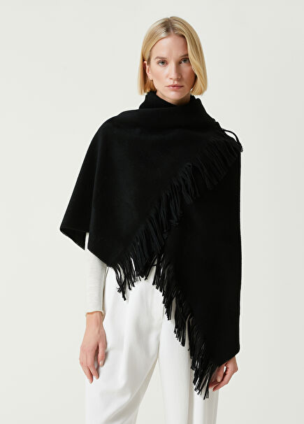 Grimaldi Black Wool Scarf