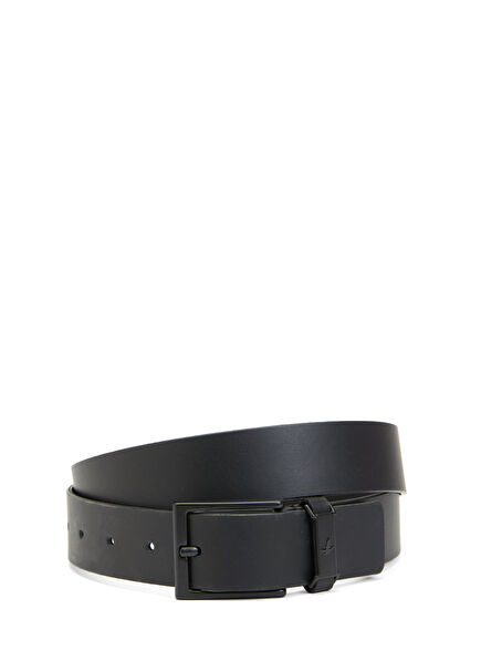 Black Mens leather belt