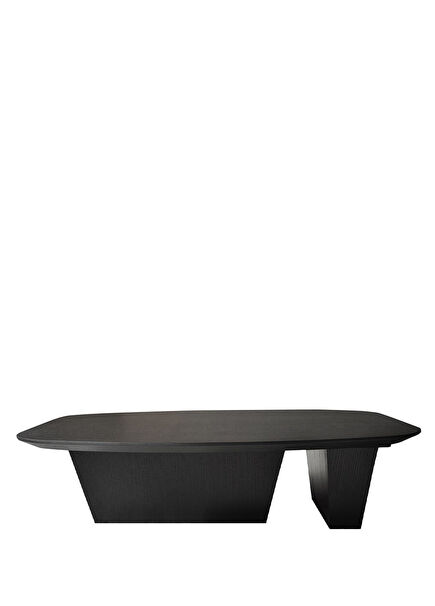 Kahverengi Geometrik Formlu Ahşap Sehpa