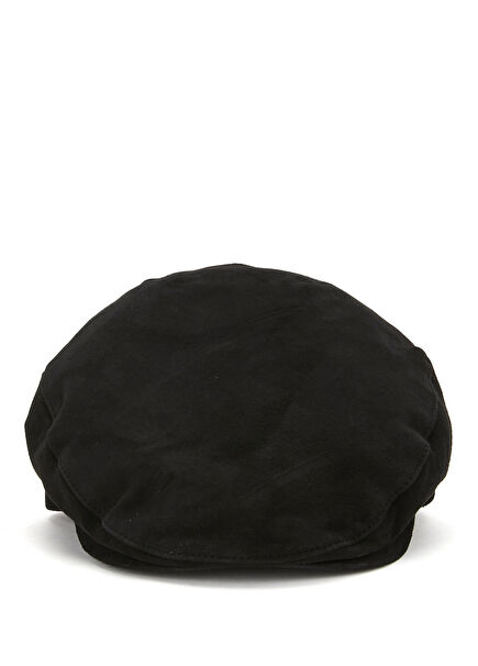 Black Men's Leather Hat
