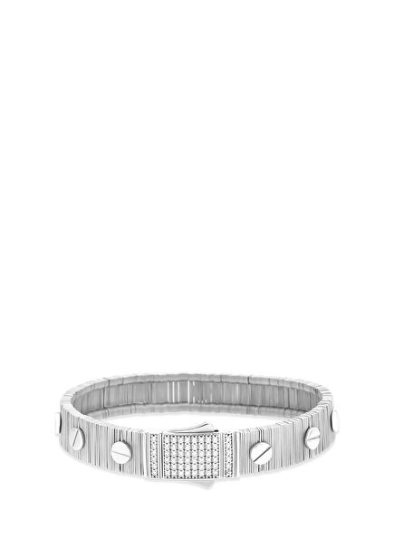 Rivet Core Silver 925 Ayar Gümüş Erkek Bileklik