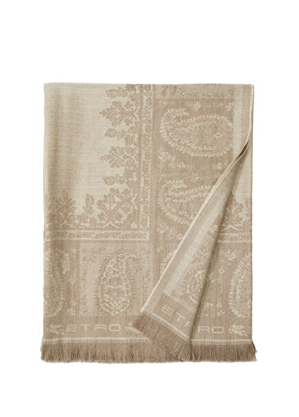 Tagete Gray Wool Throw