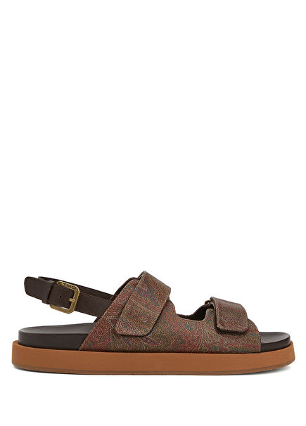 Brown Paisley Men's Sandals